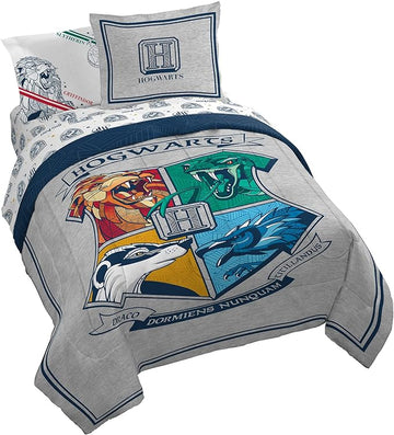 Jay Franco Harry Potter Stand Together 7 Piece Queen Size Bed Set - includes Comforter & Sheet Set - Super Soft Kids Bedding Fade Resistant Microfiber (Official Harry Potter Product)