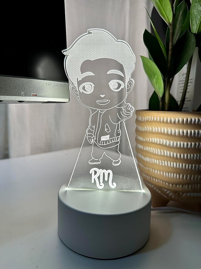 RM Kpop Bangtan Boys LED Night Light Bedroom Desk Lamp - Perfect Holiday Gift, Birthday Gift, Christmas Gift (Novelty Item, Limited Stock)