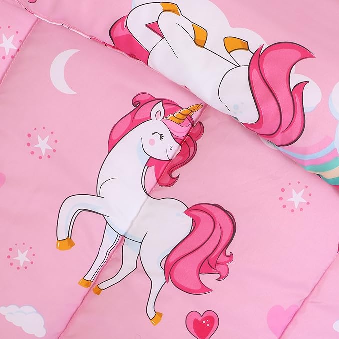 Utopia Bedding All Season Unicorn Comforter Set with 2 Pillow Cases, 3 Piece Soft Brushed Microfiber Kids Bedding Set for Boys/Girls, Machine Washable (Twin)