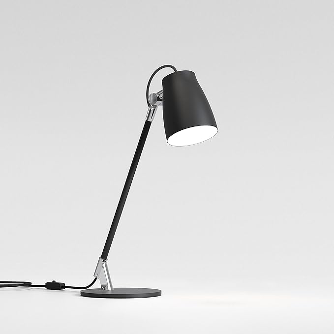 Astro Atelier Desk Indoor Table Lamp (Matt Black) - Dry Rated - E26/Medium Lamp, Designed in Britain - 1224068-3 Years Guarantee