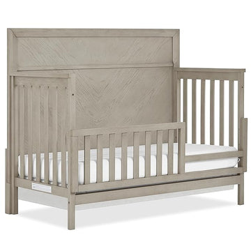 Evolur Lourdes Convertible Crib Toddler Guard Rail in Porcini, Full and Easy Assembly, Lasting Quality, Converts Cribs to Toddler Beds, Made of Solid Hardwood
