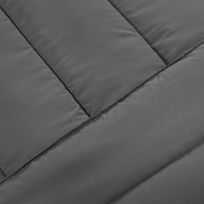 Utopia Bedding All Season Grey Comforter Set with 2 Pillow Cases, 3 Piece Soft Brushed Microfiber Kids Bedding Set for Boys/Girls, Machine Washable (Twin, Pack of 6)