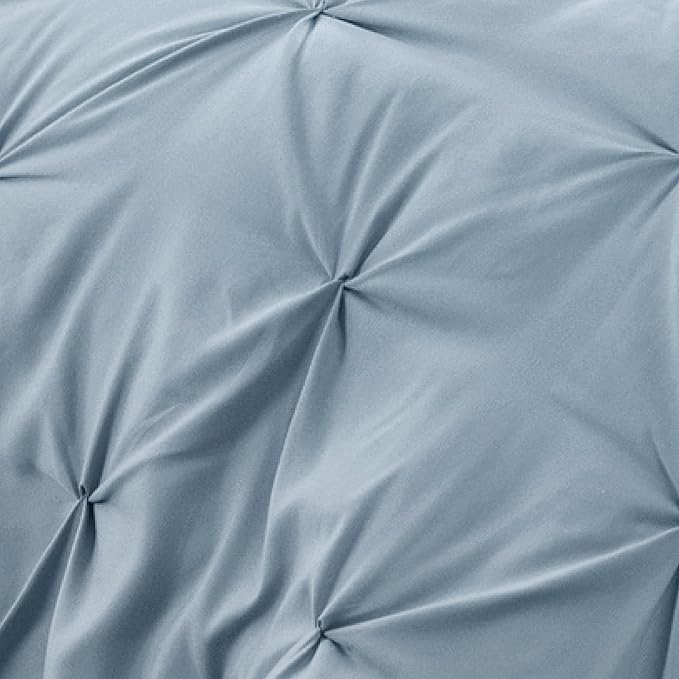 Bedsure California King Comforter Set - Cal King Bed Set 7 Pieces, Pinch Pleat Light Blue Cali King Bedding Set with Comforter, Sheets, Pillowcases & Shams