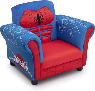 Delta Children Figural Upholstered Chair, Marvel Spider Man (Blue, Red)