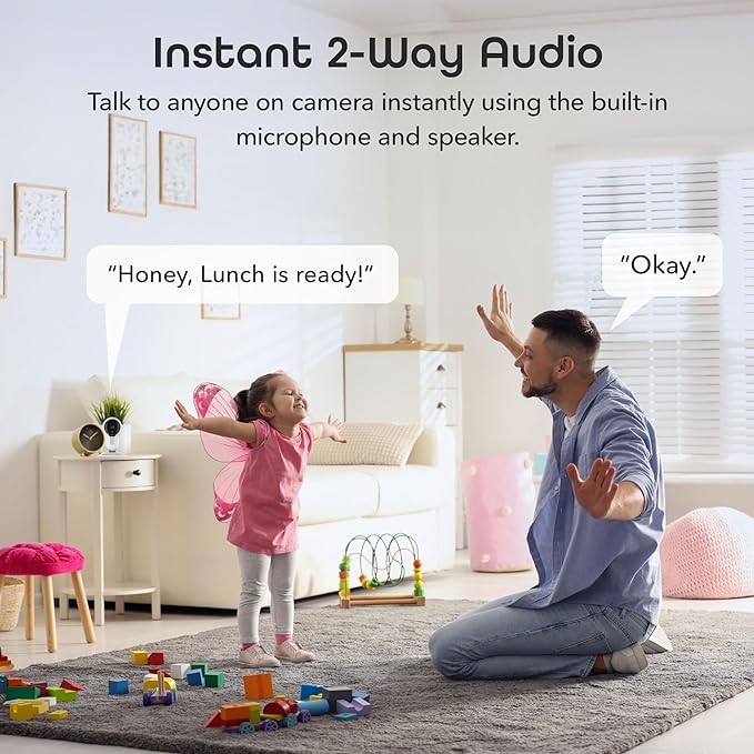 Geeni Smart Wi-Fi Security Camera with Night Vision: 1080p HD Indoor Surveillance, Motion Detection, Two-Way Audio & Alexa Compatible