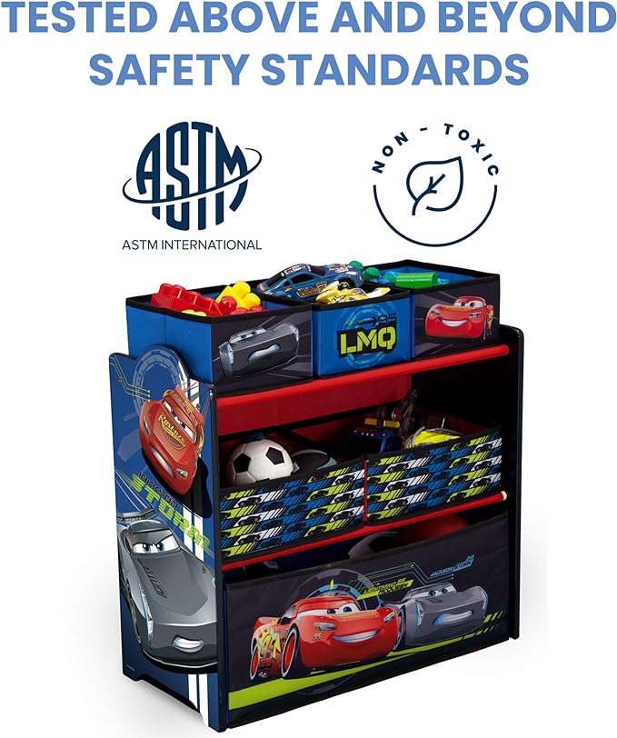 Delta Children Multi-Bin Toy Organizer, Disney/Pixar Cars