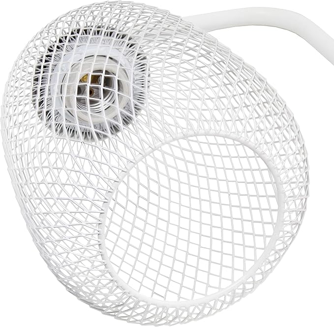 Elegant Designs LD1060-WHT Mesh Wire Table Lamp, Matte White