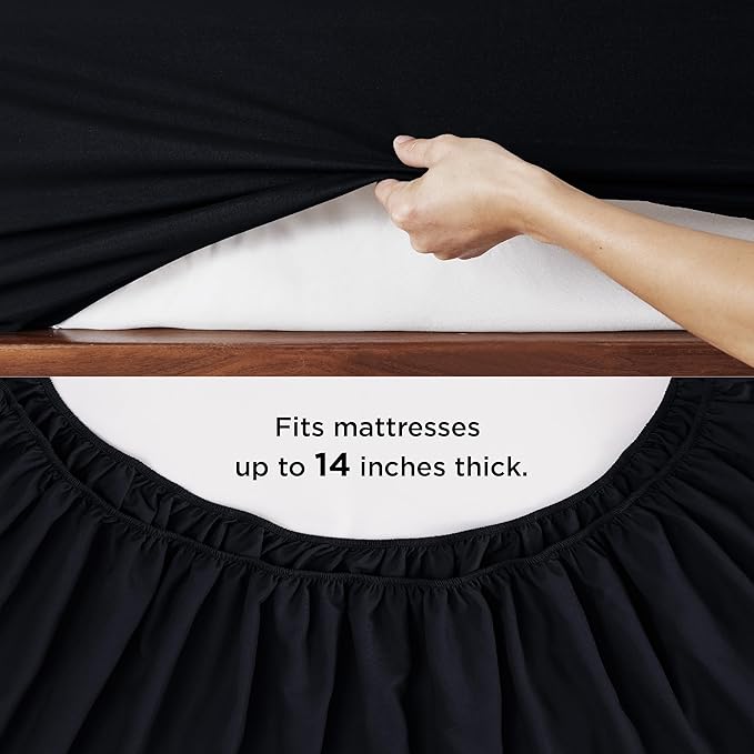 Bedsure Black Twin Comforter Set - 5 Pieces Solid Twin Bed in a Bag, Twin Bed Set Black with Quilted Warm Fluffy Comforters, Sheets, Pillowcase & Sham