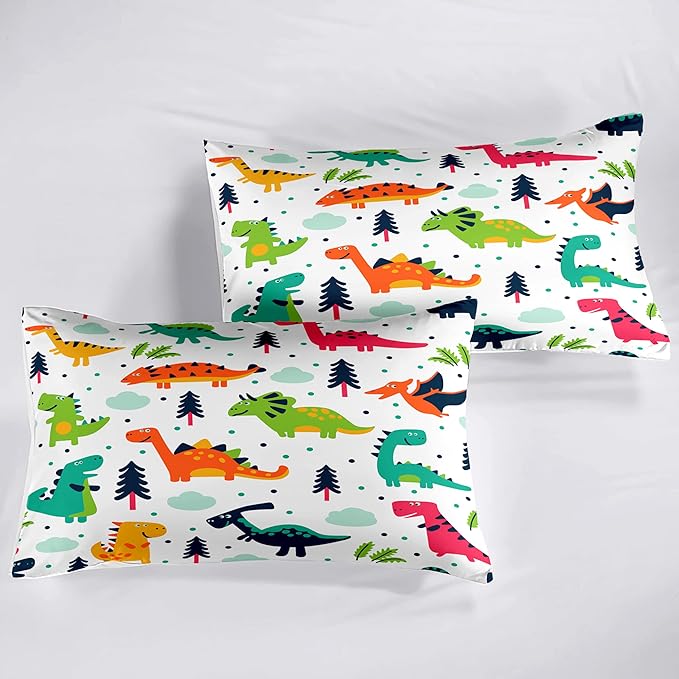 Dinosaurs Kids Comforter Bedding Set 3 PCS Super Soft Breathable Print Kids Bedding Sets for Boys Girls, Machine Washable Durable Comforter Set with Comforter and 2 Pillowcases (Twin, Dinosaur)