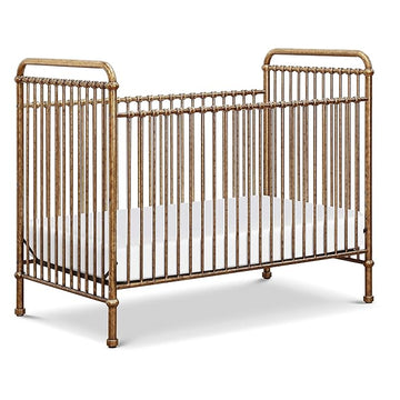NAMESAKE Abigail 3-in-1 Convertible Metal Crib in Vintage Gold, Greenguard Gold Certified