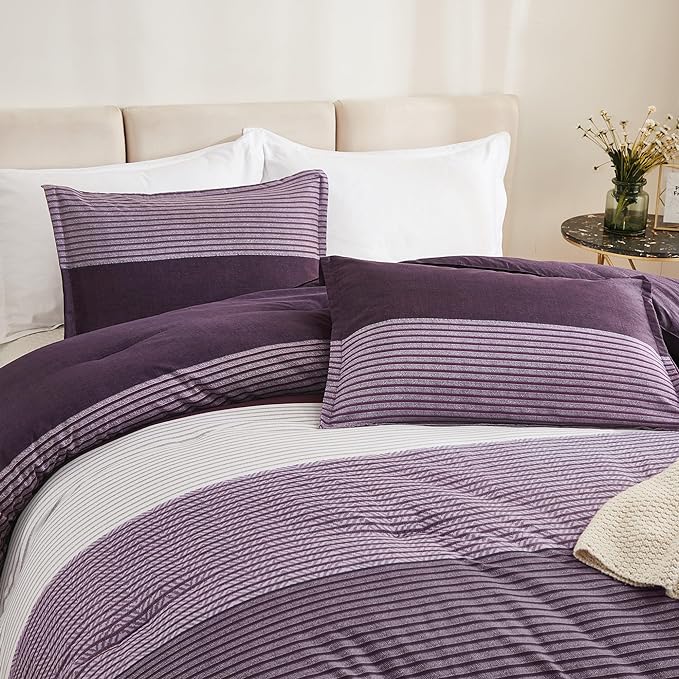 Litanika Purple Twin/Twin XL Comforter Set - 2 Pieces Twin Extra Long Size Lightweight Bedding Comforter Set, All Season Down Alternative Comforter (1 Comforter, 1 Pillowcase)