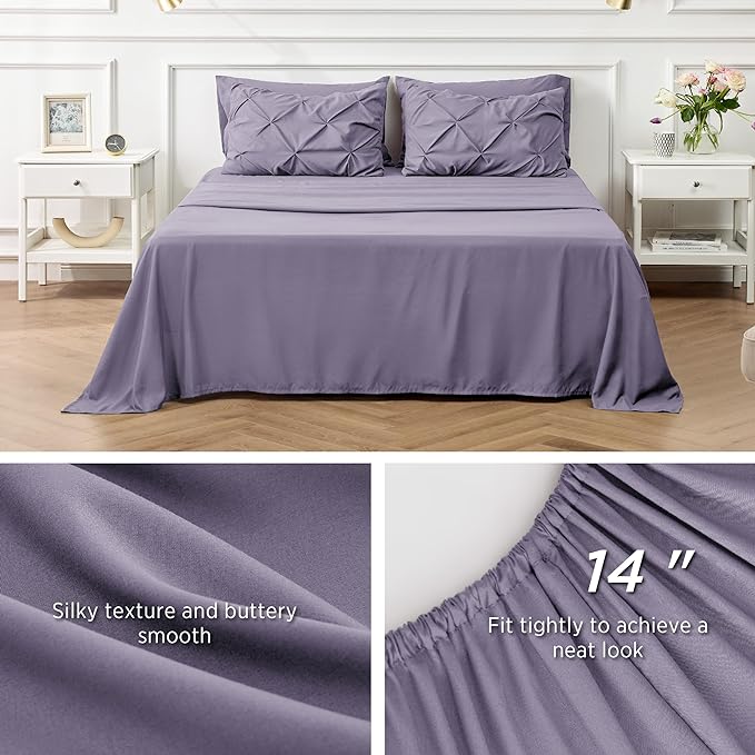 Bedsure Twin XL Comforter Set - Extra Long 5 Pieces Dorm Bedding Sets, Twin XL Bed in a Bag with Comforter, Sheets, Pillowcase & Sham