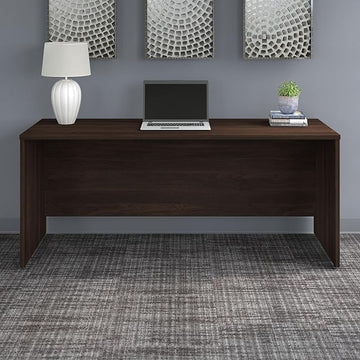 Bush Business Furniture 500 Home-Office-desks, 72W x 24D, Black Walnut