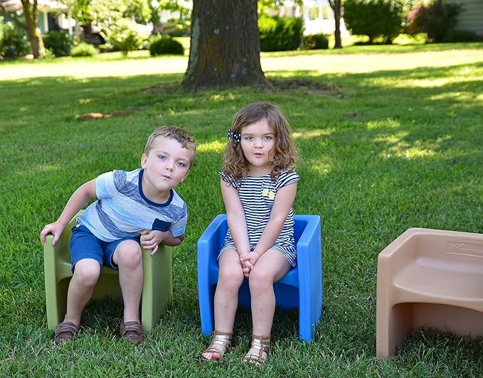 Children's Factory 3-in-1 Cube Chair for Kids, Flexible Seating Classroom Furniture, 1-Pack, Sky Blue