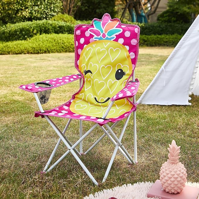 Heritage Kids Children's Figural Camp Chair, Pineapple