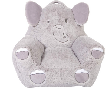 Elephant Toddler Chair Plush Character Kids Chair Comfy Pillow Chair for Boys and Girls, 19 in x 20 in x 16 in